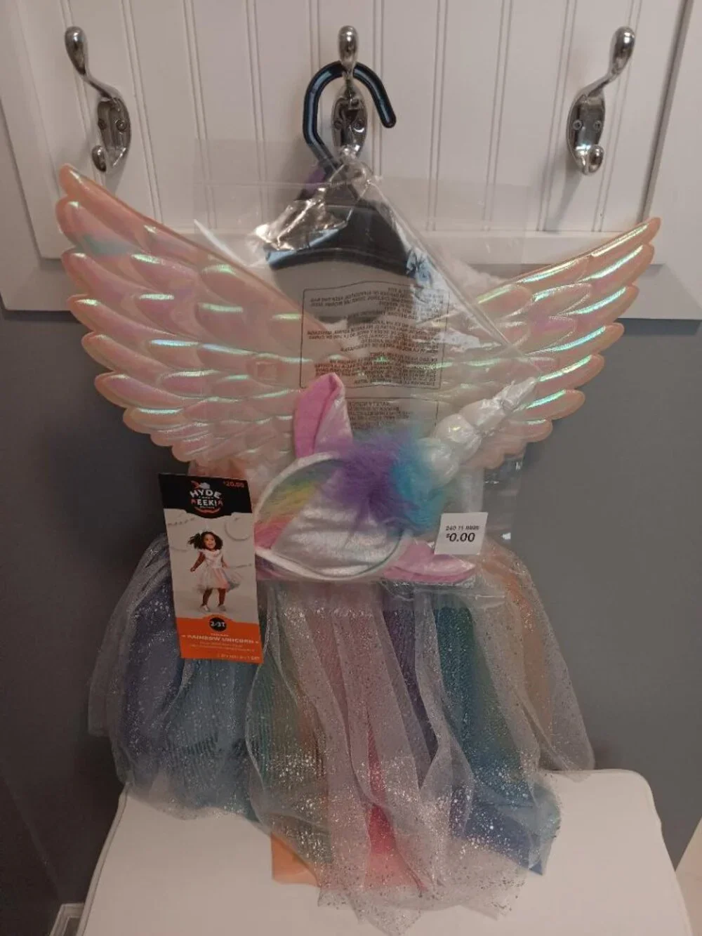 NWT Child Hyde & EEK Rainbow Unicorn Halloween Costume Size 2 - 3T